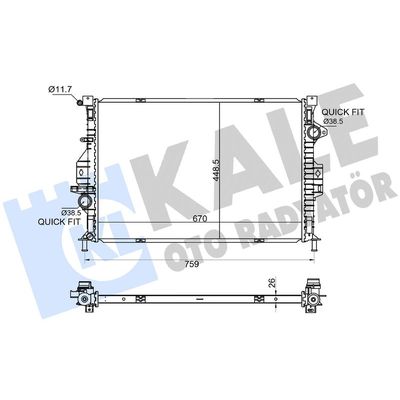 Su Radyatörü  Ford Kuga (CBS)(2013->)  KALE 363935