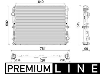 Su Radyatörü  MAHLE CR 2604 000P  17107562587 A0995006901 995001803 0995001803 995006901 0995006901 A0995001803