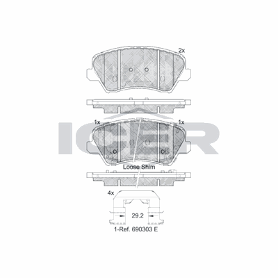 Fren Disk Balata Ön OTOZONE FDO8041-R