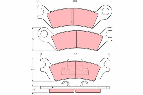Fren Disk Balata Ön Mazda 626 Sedan/Coupe (GC)(08.1982->)  TRW GDB290