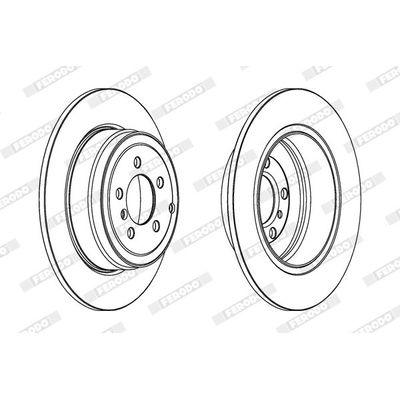 Fren Disk Ayna Arka Sağ ve Sol Land Rover Range Rover (LM)(01.2002->)  FERODO DDF1518C-1