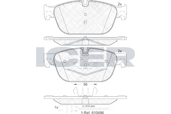Fren Disk Balata Ön Citroen DS4 (03.2011->)  OTOZONE FDO4040-R