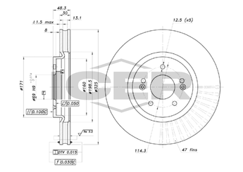 Fren Disk Ayna Ön Sağ ve Sol FRENBU 161062  51712N7100