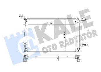 Su Radyatörü  KALE 346220  BFR147018 8V518005BD  8V518005BD 1640028560 16400-28560 1640028570 16400-28570 164002856087