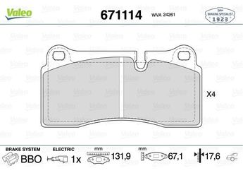 Fren Disk Balata Arka VALEO 671114  420698451H