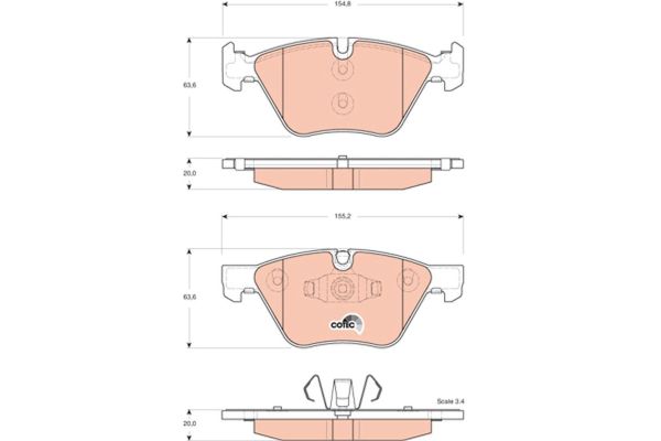 Fren Disk Balata Ön TRW GDB1662
