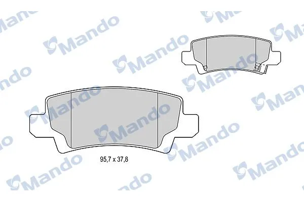Fren Disk Balata Arka Toyota Corolla (E12)(2002->)  MANDO MBF015176