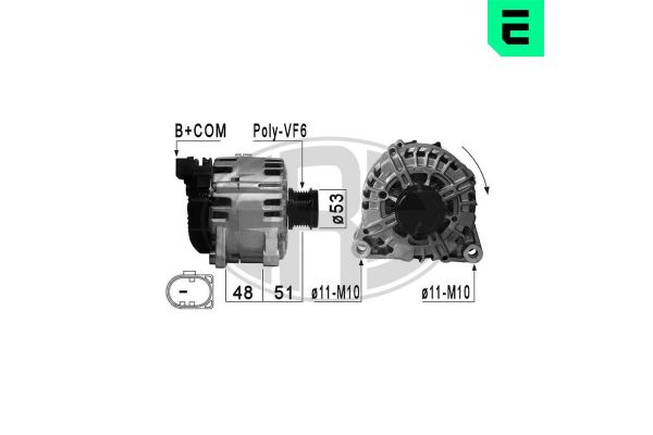 Alternatör  Land Rover Freelander 2 (LN)(01.2007->)  ERA 210878A