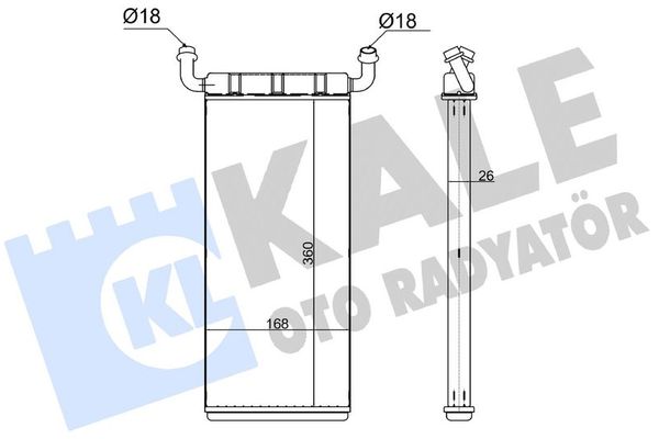 Kalorifer Radyatörü  Mercedes Viano 4 Matıc (639)(06.2006->)  KALE 370765