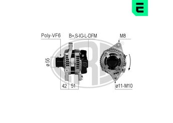 Alternatör  ERA 210766A  270600T020 27060-0T020 270600T021 27060-0T021 270600T060 27060-0T060 270600T061 27060-0T061 2706037010 27060-37010 2706037011 27060-37011