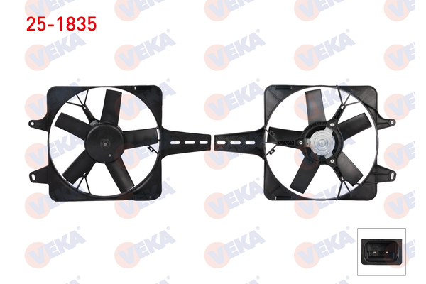 Radyatör Fan ve Motoru  Fiat Ducato Minibüs (290)(08.1990->)  VEKA 25-1835