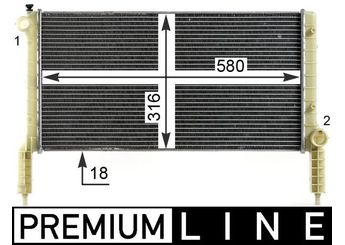 Su Radyatörü  MAHLE CR 1991 000P  1711755927 46749003 46803031