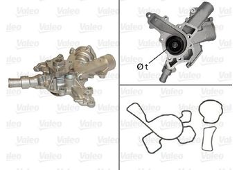 Devirdaim Su Pompası  VALEO 506601  1334079 1334130 6334022 6334025 6334049 90570202 90542606 93170142 93182026 93182029 93189693