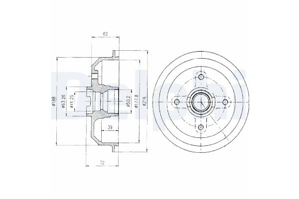 Kampana Arka Sağ veya Sol Ford Fiesta 3 Kapı/Express (1976->)  DELPHI BF107