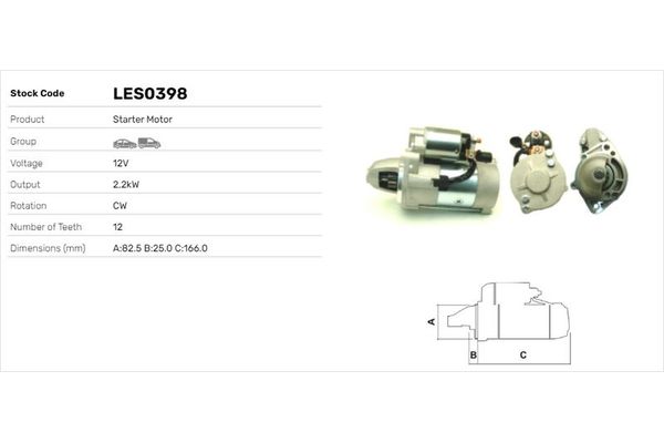 Marş Dinamosu  LUCAS ELEKTRIK LES0398