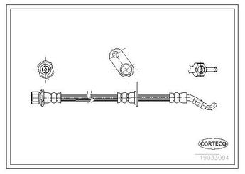Fren Hortumu Arka Sağ CORTECO 19033094  19033094 9094702B61