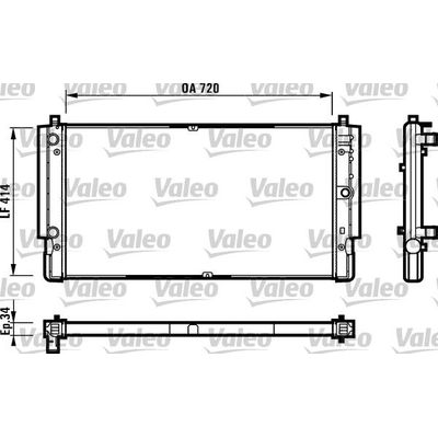 Su Radyatörü  Volkswagen T4 Transporter Kamyonet Çift Kabin Syncro (08.1992->2003)  VALEO 731616