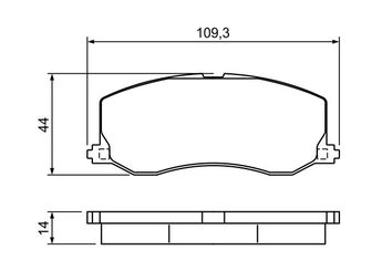 Fren Disk Balata Ön BOSCH 0 986 495 382  5520062851000 55200 62851 000 5520061832 55200-61832 5520062850 55200-62850 5520062851 55200-62851 5520062852 55200-62852 5521060B50 55210-60B50 5586060B90 55860-60B90 5587060B90 55870-60B90
