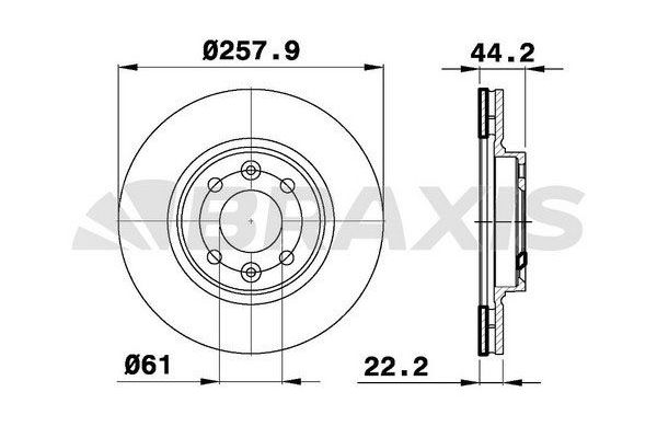 Fren Disk Ayna Ön Sağ ve Sol Renault Clio IV Sport Tourer (2013->)  BRAXIS AE0351