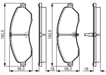 Fren Disk Balata Ön BOSCH 0 986 TB3 226  