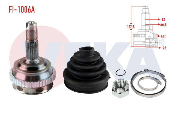 Aks Kafası Ön Dış Sağ veya Sol Lancia Delta (1994->)  VEKA FI-1006A