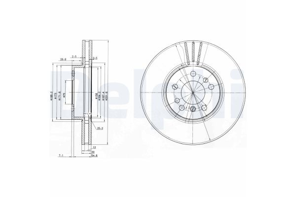 Fren Disk Ayna Ön Sağ ve Sol BMW X5 Serisi (E53)(2000->)  DELPHI BG3628