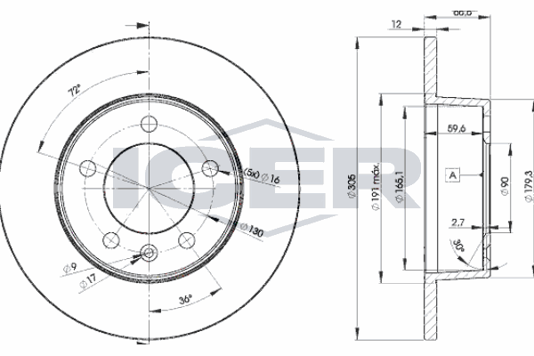 Fren Disk Ayna Arka Sağ ve Sol Opel Movano Kamyonet (2004->)  OPEL ORJINAL 9111045