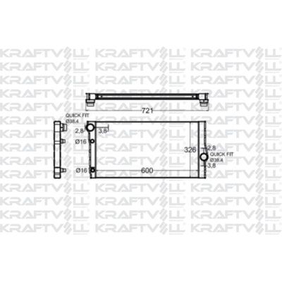 Su Radyatörü  BMW 6 Serisi Coupe (F13)(2011->)  KRAFTVOLL 08040088