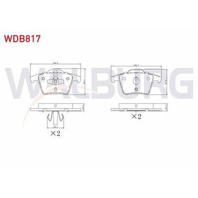 Fren Disk Balata Arka WALBURG WDB817