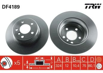 Fren Disk Ayna Arka Sağ ve Sol TRW DF4189  34211164911 1164911 1 164 911 34 21 1 164 911 34216765458 34 21 6 765 458 34216859678 34 21 6 859 678 6765458 6 765 458 6859678 6 859 678