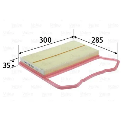 Hava Filtresi  Volkswagen up! (122/BL2)(05.2016->2019)  VALEO 585435