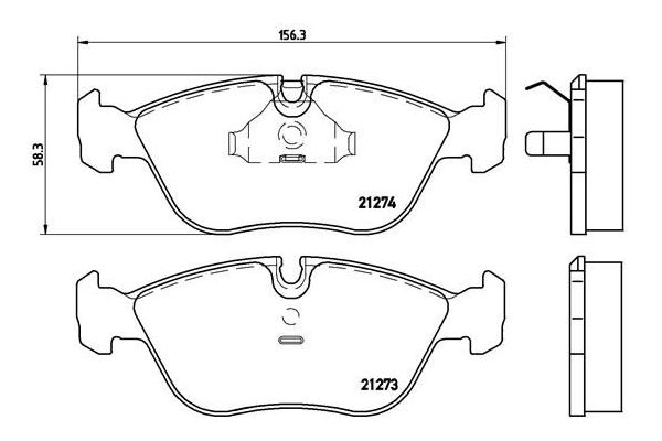 Fren Disk Balata Ön Volvo S70 Sedan (12.1996->)  BREMBO P 86 013