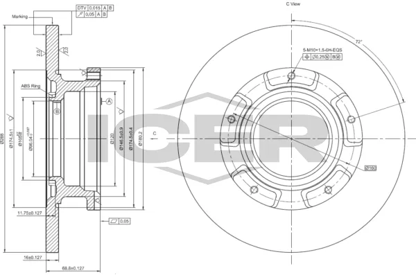 Fren Disk Ayna Arka Sağ ve Sol MARGO 2210022