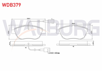Fren Disk Balata Ön WALBURG WDB379  
