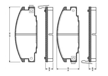 Fren Disk Balata Ön BOSCH 0 986 TB2 011  1605825 90541257 8944611550 8-94461-155-0 8944832200 8-94483-220-0 8944832201 8-94483-220-1 94461155 94483220 1605916 1605931 97114300