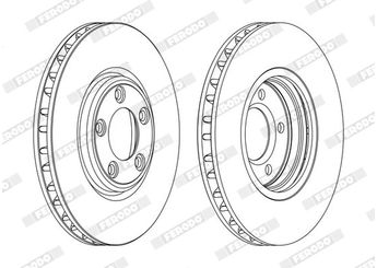 Fren Disk Ayna Ön Sağ ve Sol FERODO DDF1107C  XR858130 2U2Z1V125HA JLM20801