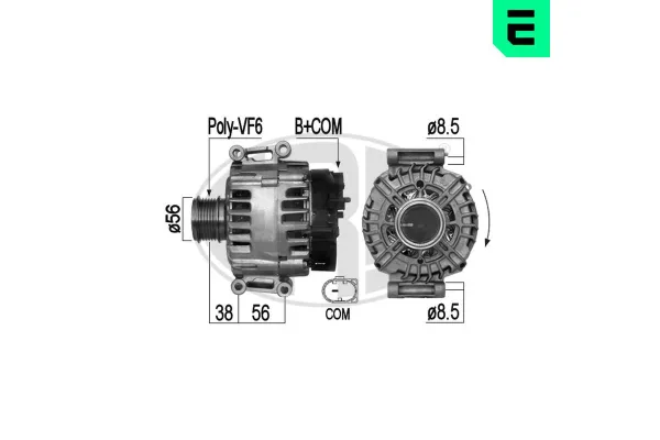 Alternatör  Cupra Ateca (KHP/KBP)(08.2020->)  ERA 209286A