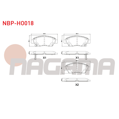 Fren Disk Balata Ön NAGAMA NBP-HO018