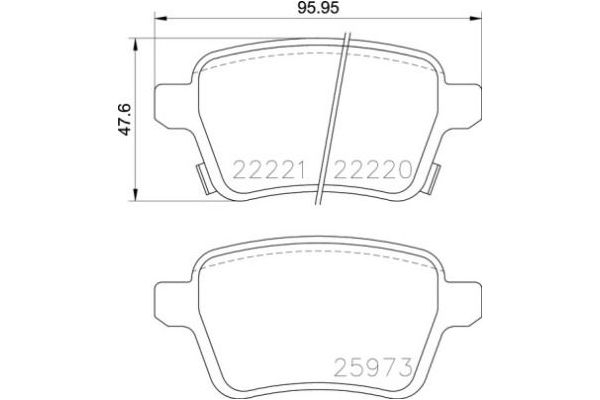 Fren Disk Balata Arka Opel Corsa E (2014->)  BREMBO P 59 086