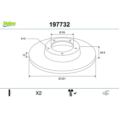 Fren Disk Ayna Arka Sağ ve Sol Fiat Egea (357) HB / CROSS (2016->)  VALEO 197732