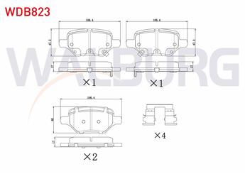 Fren Disk Balata Arka WALBURG WDB823  