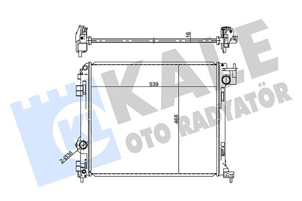 Su Radyatörü  Citroen Jumper Kamyonet (Çift Kabin)(06.2014->)  KALE 357250