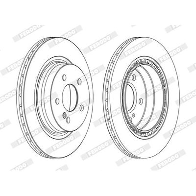 Fren Disk Ayna Arka Sağ ve Sol Mercedes C -Serisi Coupe (BM 204)(03.2011->)  FERODO DDF1700C