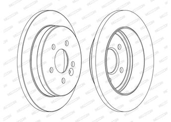 Fren Disk Ayna Arka Sağ ve Sol FERODO DDF1037C  A1634210112 1634210112 163 421 01 12 1634230112 163 423 01 12 A1634230112 N1634210112 N1634230112