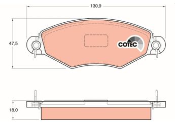 Fren Disk Balata Ön TRW GDB1361  GDB1361 425191 4251 91 425204 4252 04 425320 4253 20