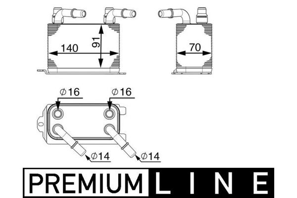 Motor Yağ Soğutucu  Land Rover Range Rover (LM)(01.2002->)  MAHLE CLC 65 000P