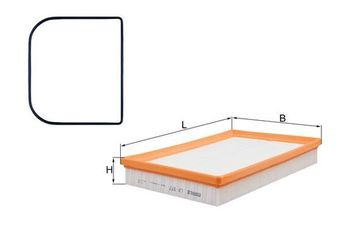 Hava Filtresi  MAHLE LX 977D  36129607BC 036129607BC 36129607BE 036129607BE 36129620D 036129620D 36198620 036198620