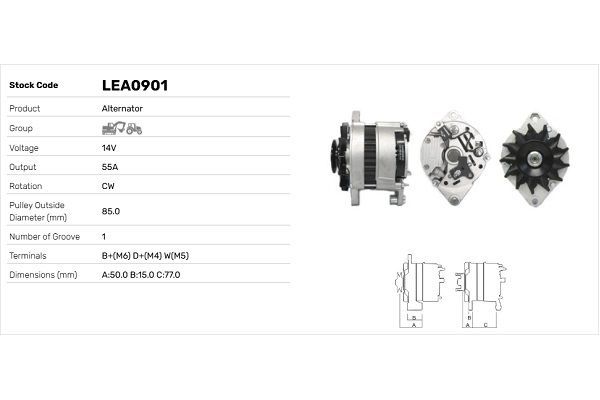 Alternatör  LUCAS ELEKTRIK LEA0901