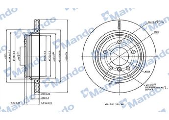 Fren Disk Ayna Arka Sağ ve Sol MANDO MBC035419  34216767060 1163153 1164175 1164840 34211163153 34211164175 34211164840 6767060