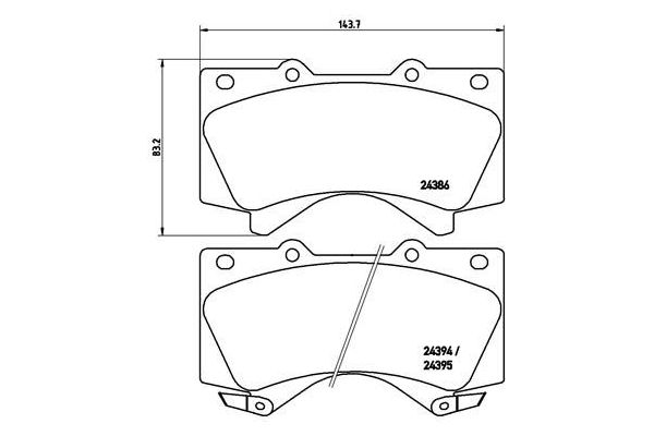 Fren Disk Balata Ön Toyota Land Cruiser (J15)(2009->)  BREMBO P 83 107